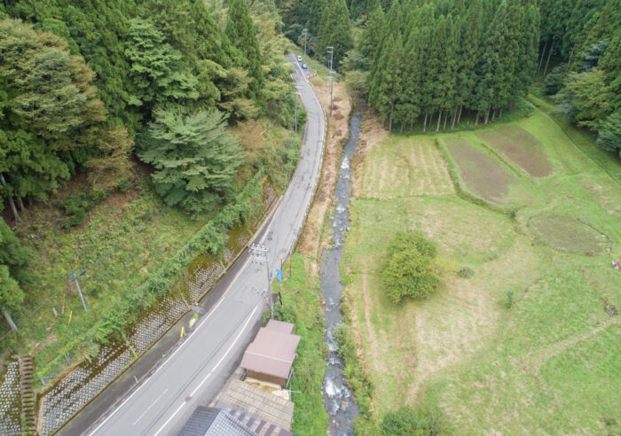 (一)福岡出合線 道路改良工事その６ 工事前